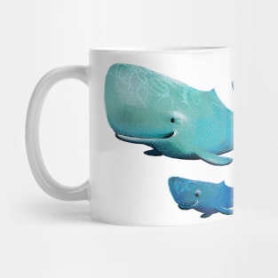 Whale mom and kid Mug